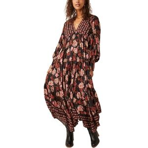 Free People's Rows of Roses Maxi Dress, SMALL (NWOT)